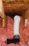 bathroom vents to soffit - 
unsatisfactory