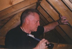 Ron Hungarter, sweating at only 62 degrees outside temperature!