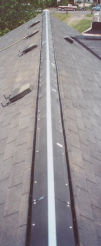 Two, stacked THOR roofing layout tapes mark 44' of cap locations